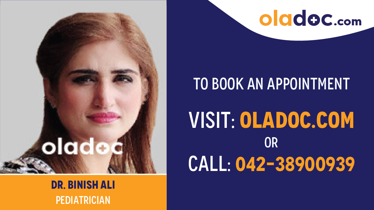 Book appointment with Dr.Binish Ali-best Pediatrician in Lahore
